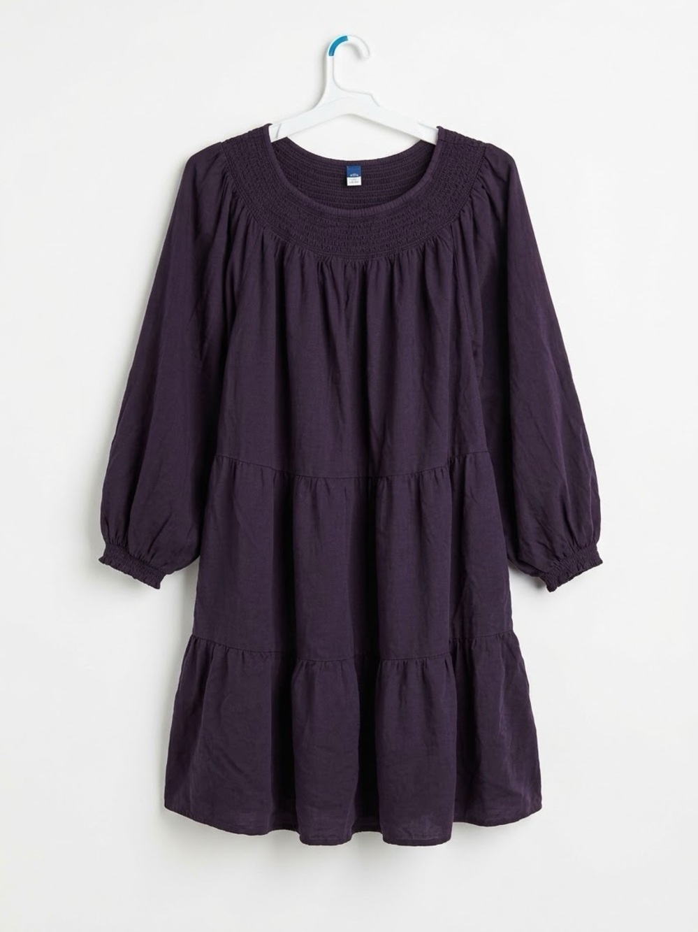 Old Navy Smocked Tiered Mini Dress – Deep Plum Purple (Size 4X)